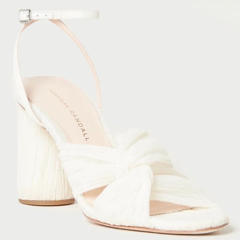 Loeffler Randall Reed White Heeled Sandals